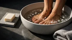 Fusshygiene im Alltag: mit neutraler Seife und Salzbad gegen Fussgeruch