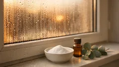 Beschlagene Fenster im Winter: So reduzierst du Kondenswasser mit Natron auf der Fensterbank